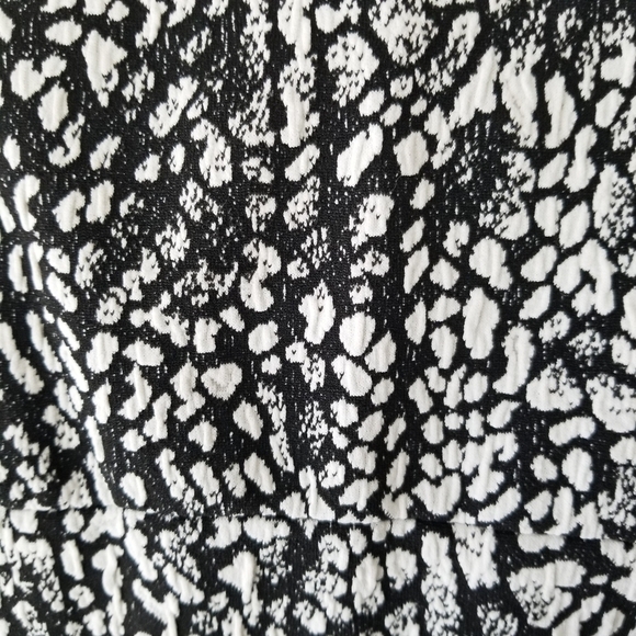Cache Black/White Speckled Print Sleeveless Stretchy Midi Dress Size 6 - Picture 6 of 12